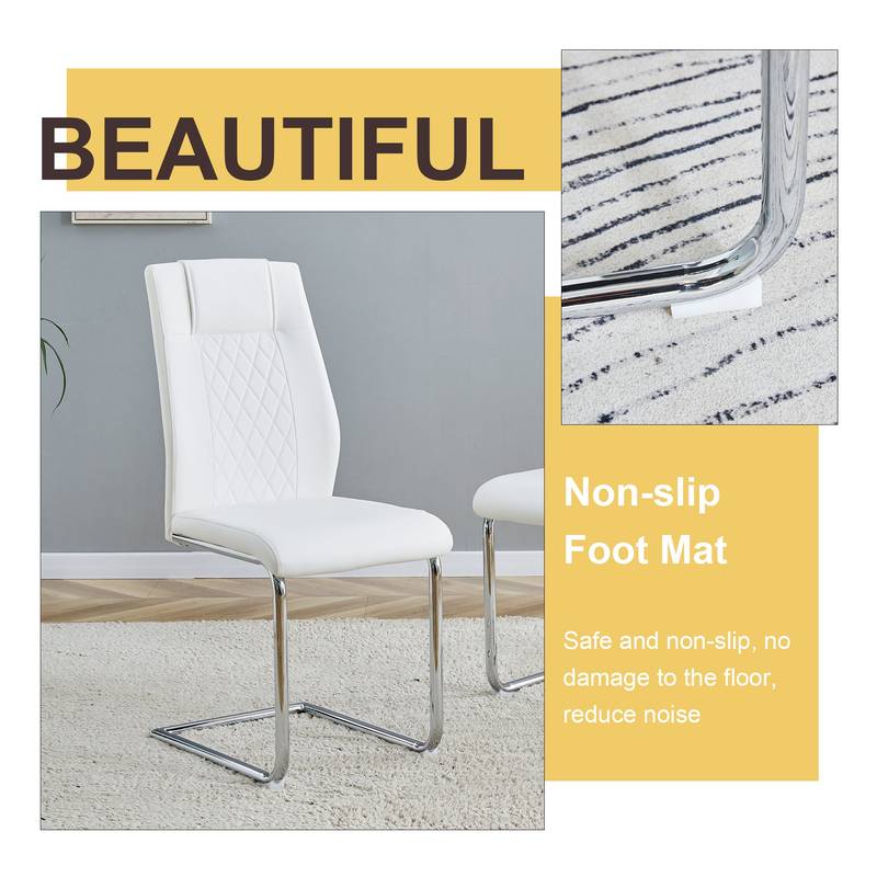 Sleek Glass Dining Set with Stylish Leather Chairs