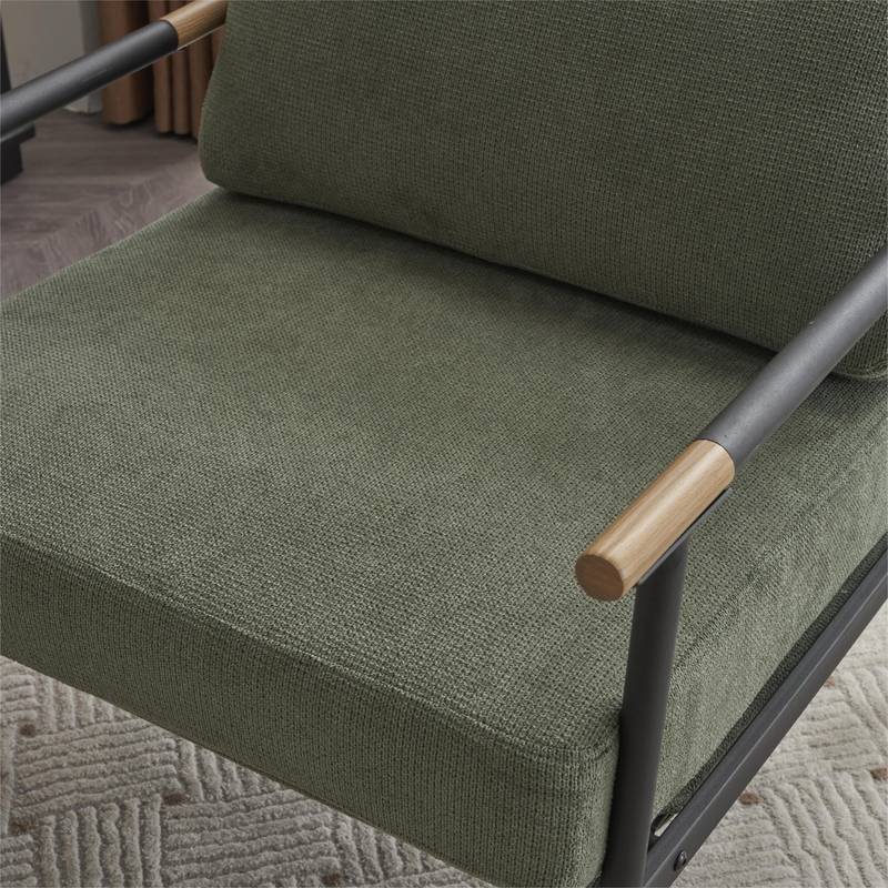 Cozy Green Mid-Century Lounge Chair