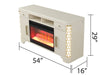 Cozy Beige TV Stand with Electric Fireplace