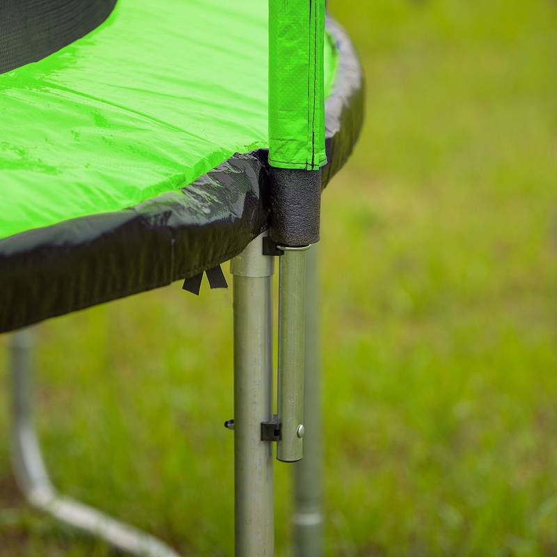 Jump and Score Trampoline Fun with Basketball Hoop and Soccer Goal
