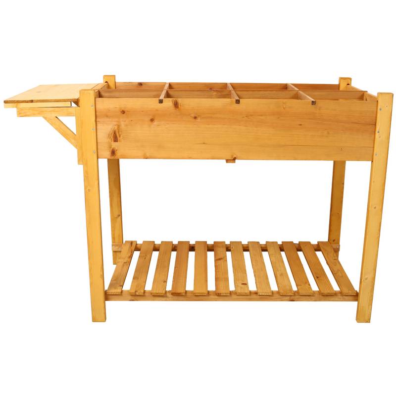 Garden Buddy Elevated Planter with Foldable Table & Storage