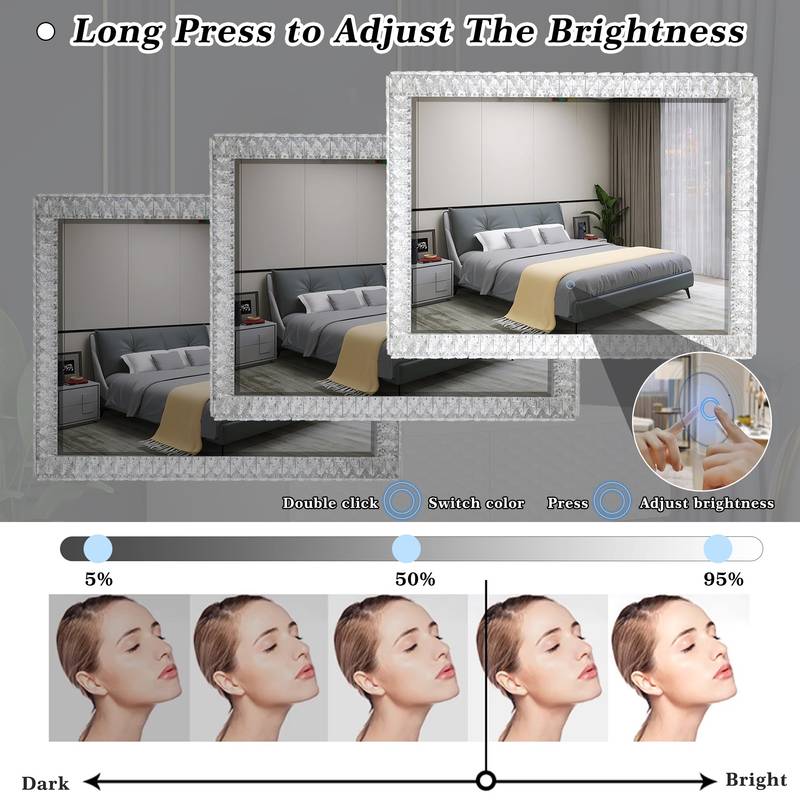 Dimmable LED Crystal Mirror Glow