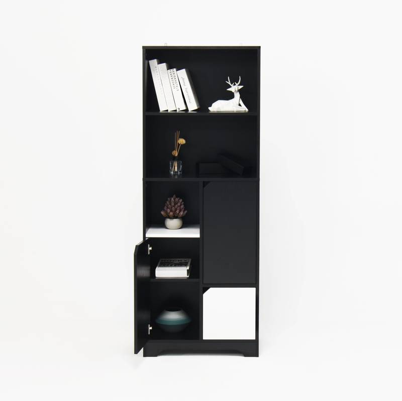 Sleek Storage Bookcase with Doors & Drawer