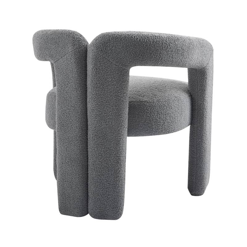 Cozy Grey Teddy Dining Chair