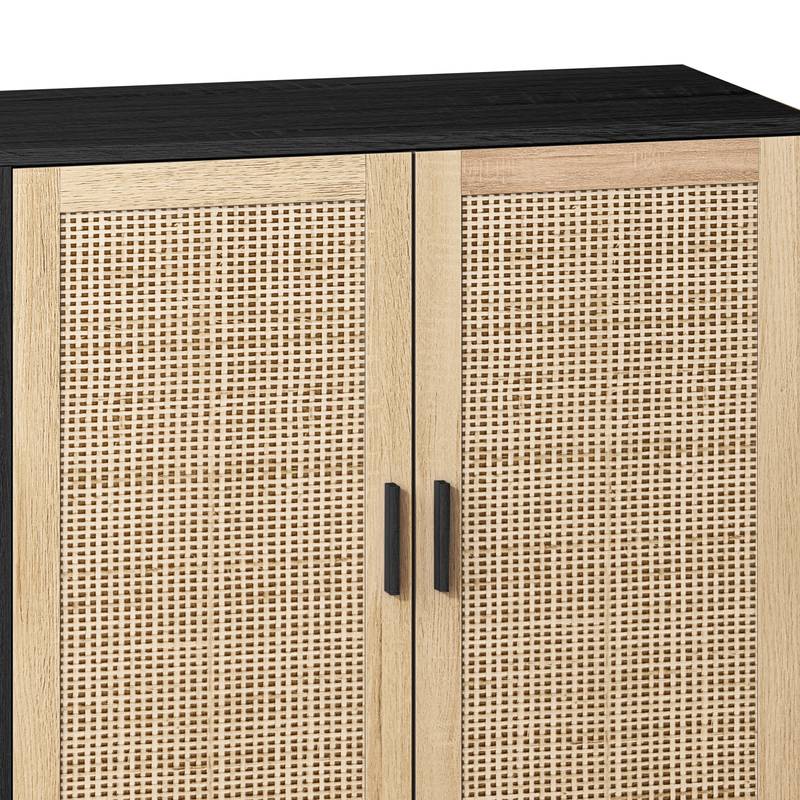 Chic Rattan Storage Cabinet
