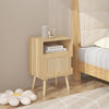 Chic Rattan Nightstand with Open Shelf - Perfect for Small Spaces
