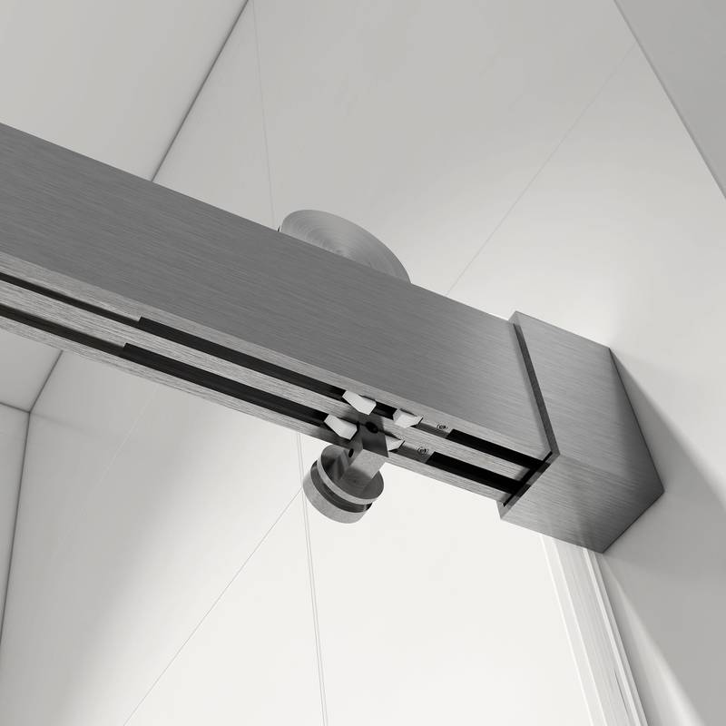 Elegant Soft-Close Frameless Shower Door in Brushed Nickel