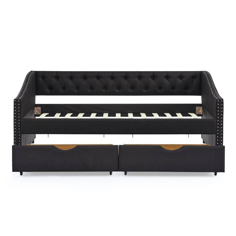 Cozy Twin Daybed with Stylish Drawers