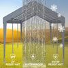 Durable Carport Canopy Cover - Waterproof & UV-Resistant with Elastic Buckles