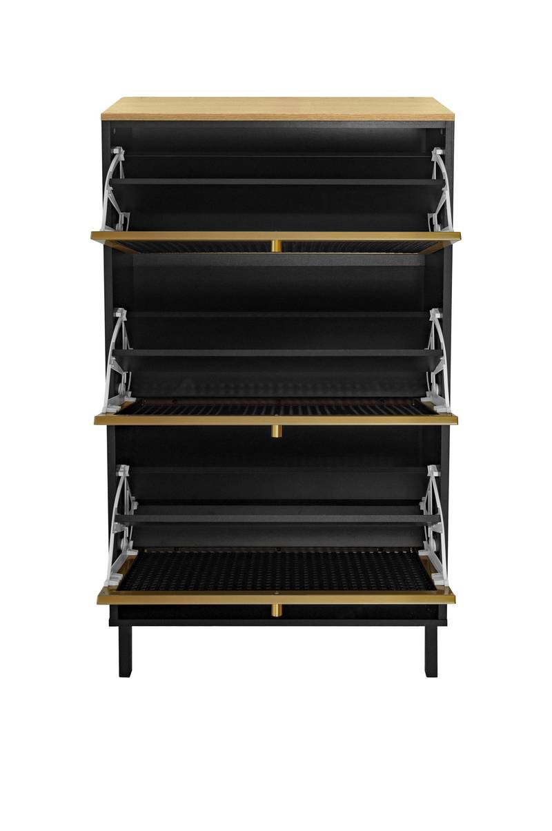 Chic Metal Shoe Rack for Entryway