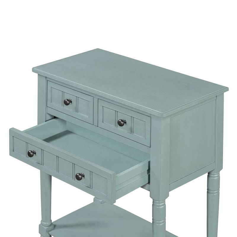 Charming Slim Console Table with Drawers