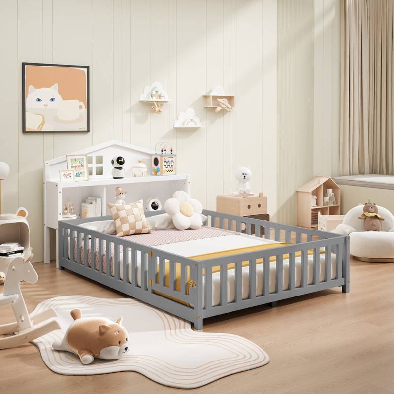 Montessori White Headboard for Full Beds - Customizable Style!