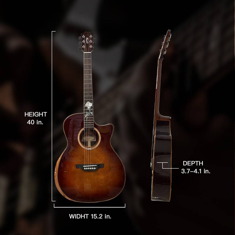 Beginner's Classic Acoustic Guitar with Stylish Rosewood Fretboard