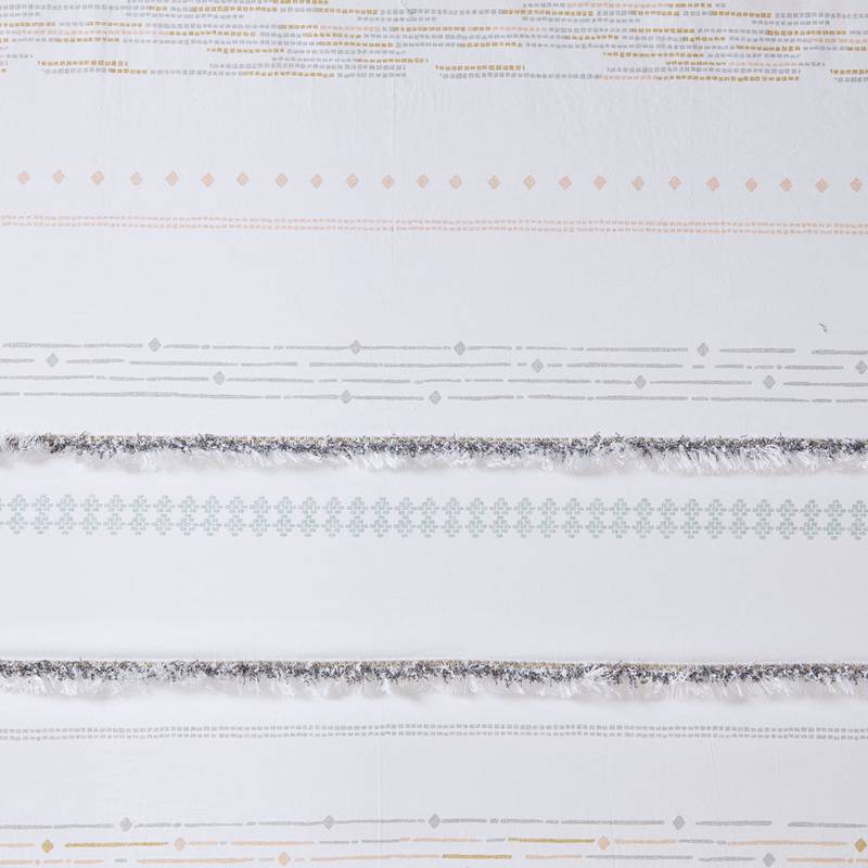 Chic Cotton Shower Curtain with Stylish Trims