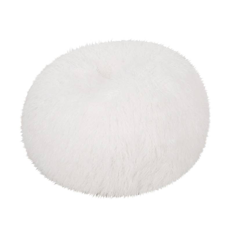 Cozy White Fur Bean Bag