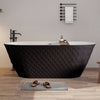 Diamond Delight Freestanding Bathtub in Black