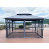 Cozy Outdoor Gazebo with Ventilated Roof & Mosquito Net