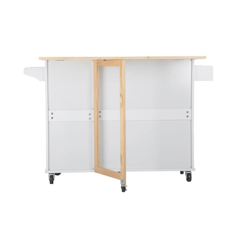 Versatile Mobile Kitchen Island & Cart with Extendable Table