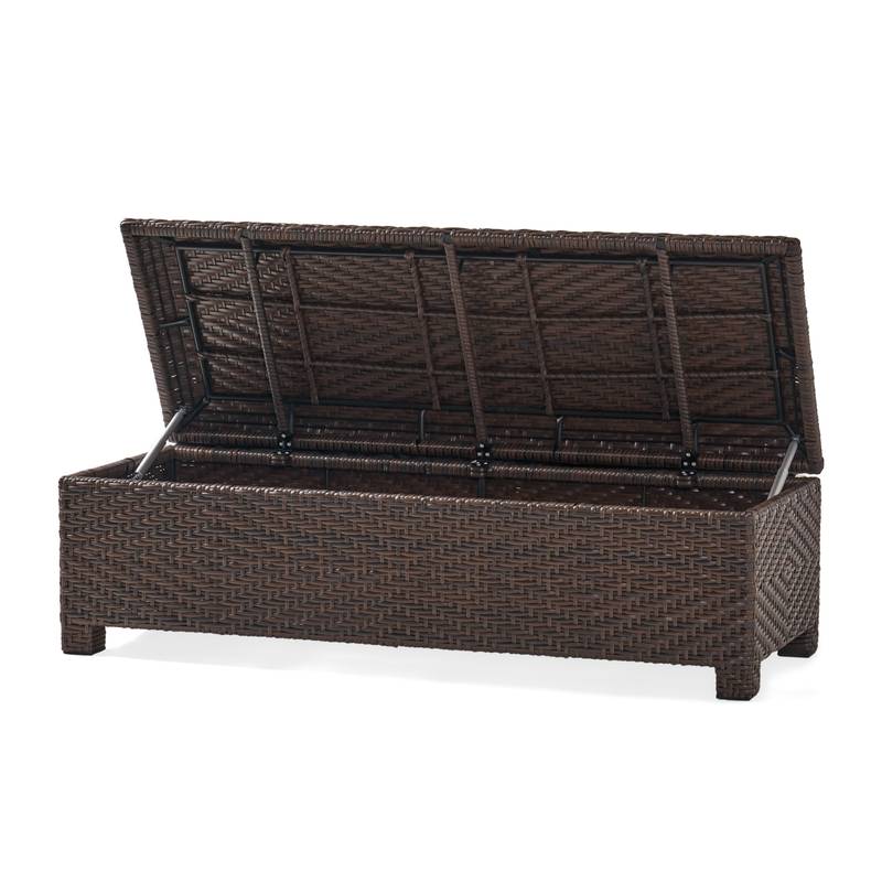 Chic Wicker Storage Bench