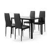 Sleek Glass Dining Set with Stylish Chairs
