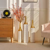 Gorgeous White Metal Vase Trio