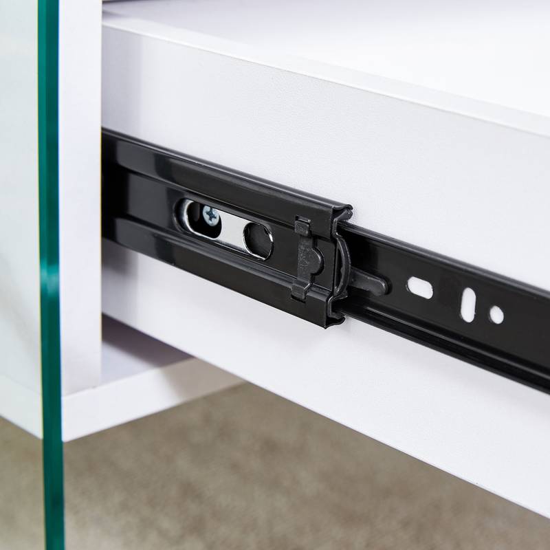 Chic Glass-Top Nightstand