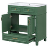 Vintage Green Bathroom Vanity with Soft-Close Storage