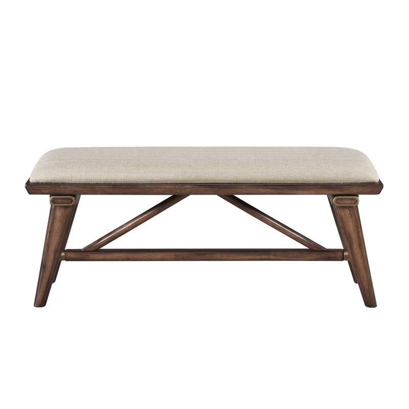 Chic Upholstered Brown Bench for Dining & Kitchen