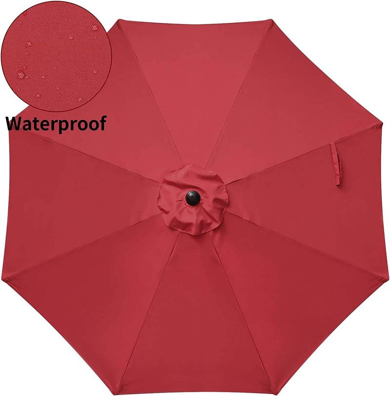 Sunny Red Patio Umbrella with Easy Tilt & Crank