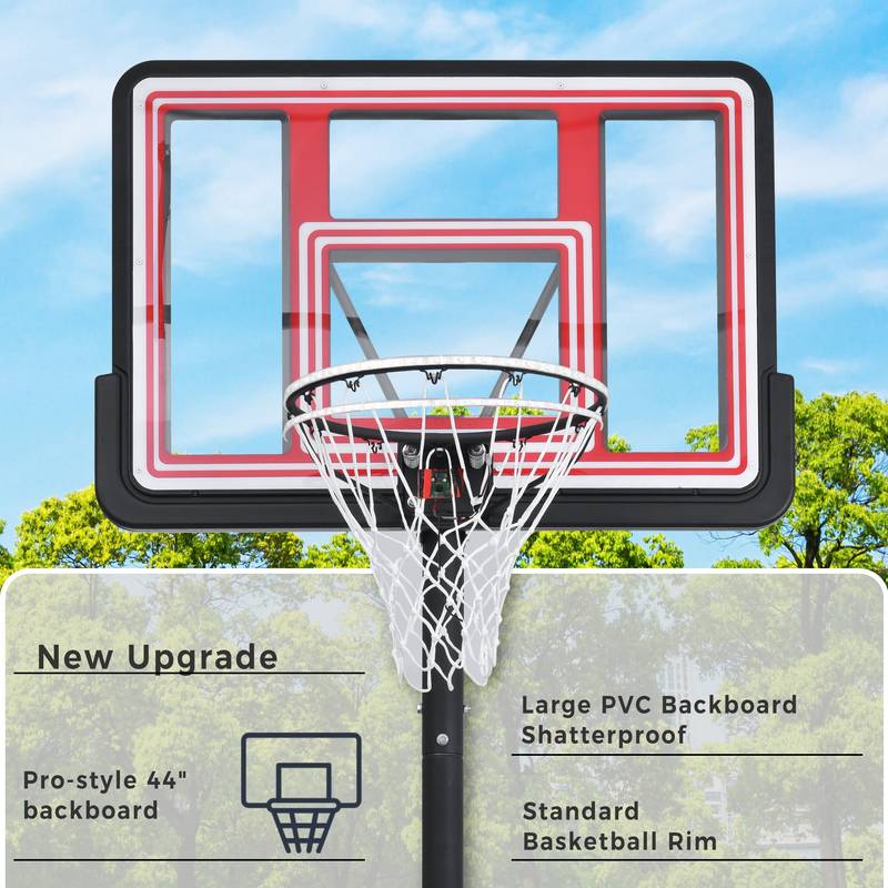 Glow & Shoot: Adjustable Portable Basketball Hoop for All Ages