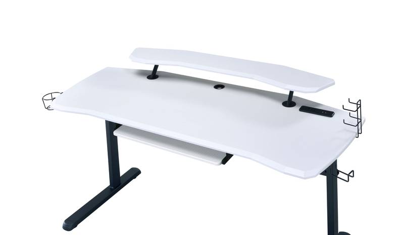 ACME Vildre USB Gaming Table - Sleek Black & White Finish
