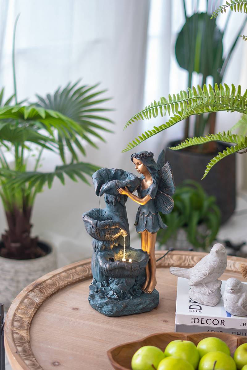 Fairy Light 3-Tier Water Fountain for Indoor and Outdoor Décor