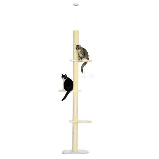 Cozy Cat Heights: Adjustable Tower with Plush Perches and Scratching Fun!