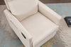 Cozy Beige Swivel Rocker Glider Chair