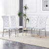 Chic Alligator Skin Dining Chairs with Crystal Accents