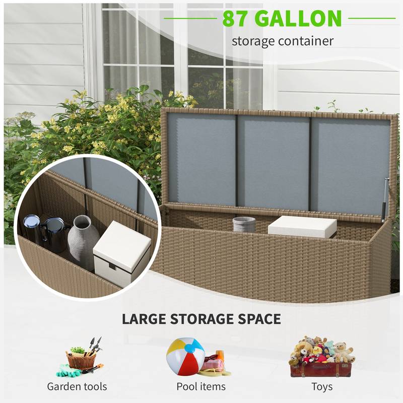 Outsunny Wheeled Outdoor Storage Chest - Perfect for Garden Gear and Pool Toys