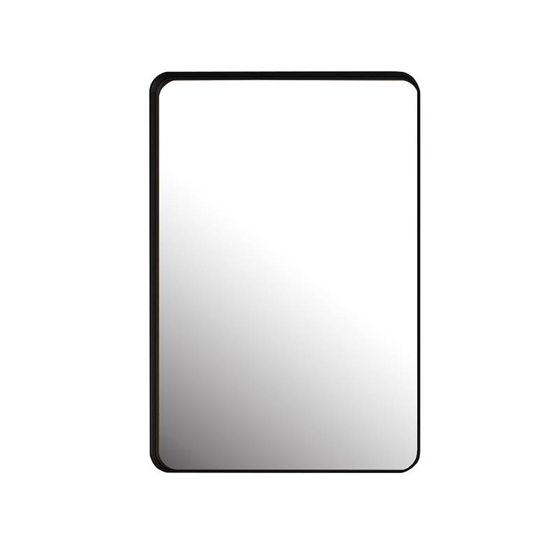 Sleek Black Wall Mirror Cabinet with Adjustable Shelves