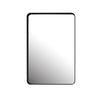 Sleek Black Wall Mirror Cabinet with Adjustable Shelves