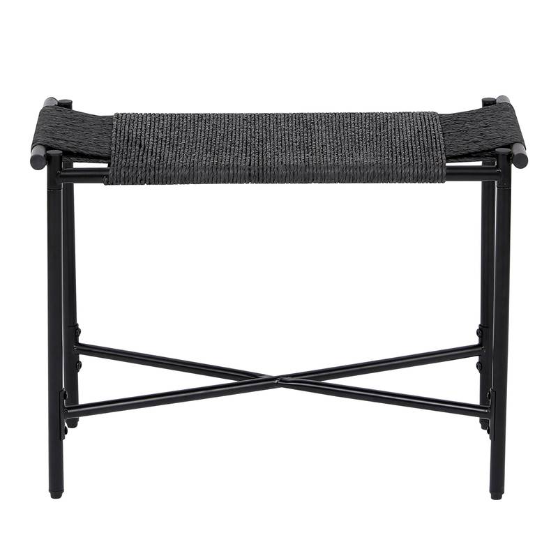 Chic Handwoven Footstool – Stylish Comfort for Any Room