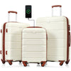 Travel Buddy Luggage Trio with USB Port & Cup Holder