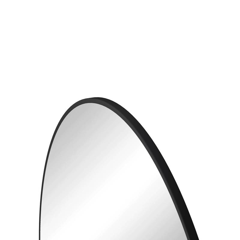 Chic Black Round Wall Mirror