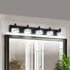 Sleek Black Crystal Vanity Light