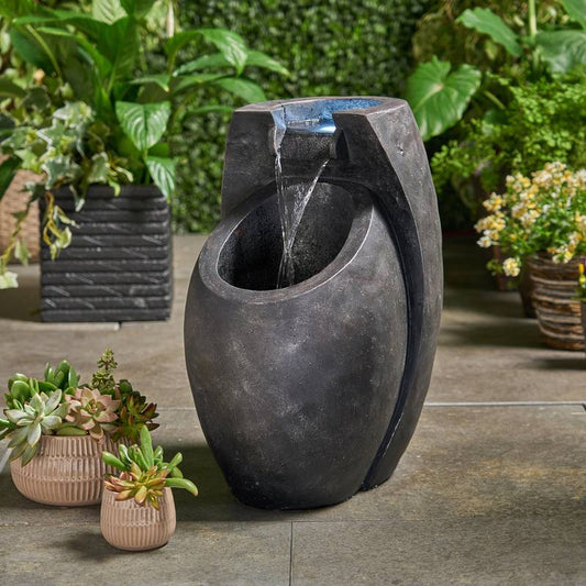 Radiant Gray Outdoor Fountain