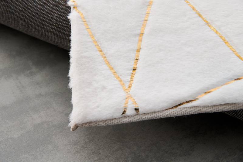 Gilded Chic Faux Fur Rug