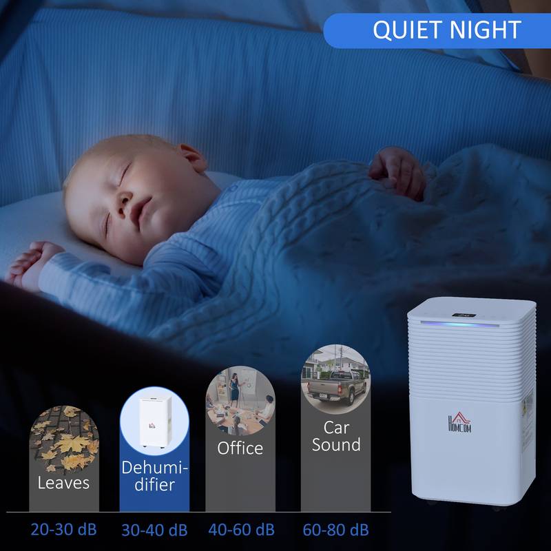 Compact Comfort Dehumidifier with LED Mood Lights