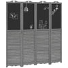Flexible Gray Room Divider with Blackboard