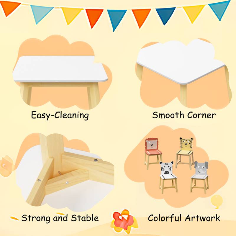 Animal Fun Kids' Table & Chair Set
