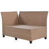 Cozy Rattan Patio Sofa Set with Extendable Tables