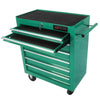 Rolling Green Tool Cart with 7 Drawers