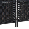 Chic Black Wicker Room Divider
